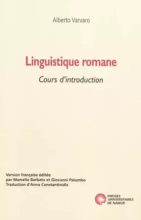 Couverture du produit · Linguistique romane : Cours d'introduction