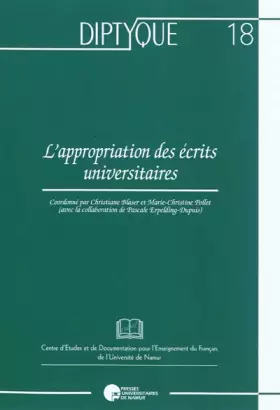 Couverture du produit · L'appropriation des écrits universitaires