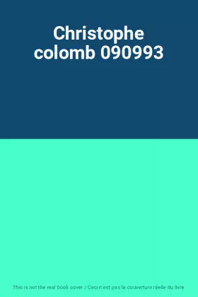Couverture du produit · Christophe colomb 090993