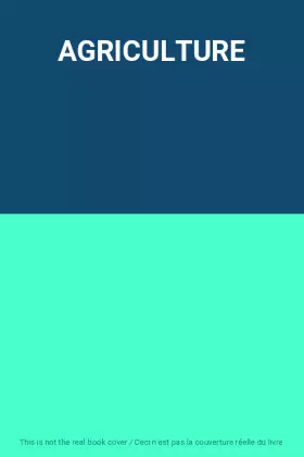 Couverture du produit · AGRICULTURE