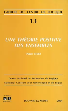Couverture du produit · Une théorie positive des ensembles