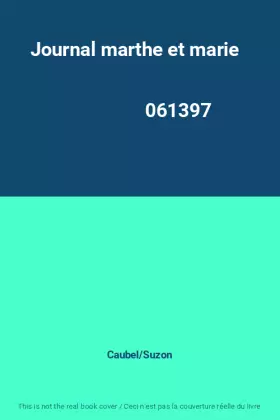 Couverture du produit · Journal marthe et marie                                                                       061397