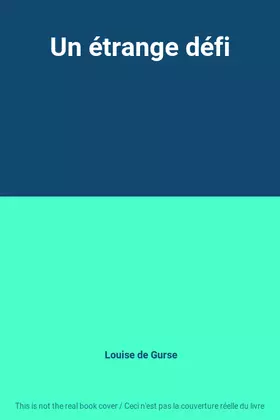 Couverture du produit · Un étrange défi