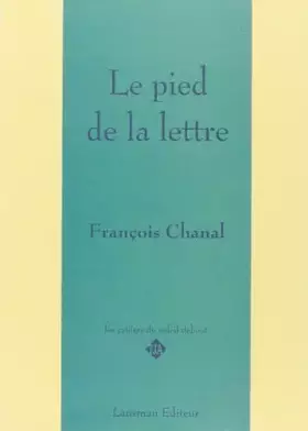 Couverture du produit · Le pied de la lettre