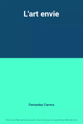 Couverture du produit · L'art envie