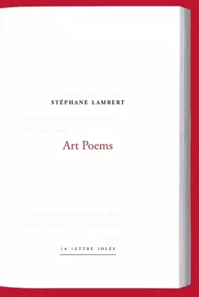 Couverture du produit · Art Poems