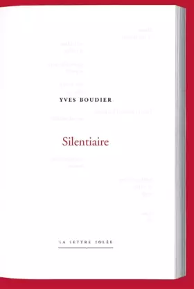 Couverture du produit · Silentiaire