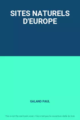 Couverture du produit · SITES NATURELS D'EUROPE