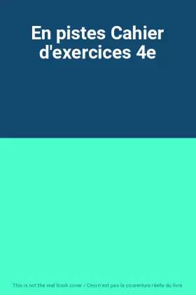 Couverture du produit · En pistes Cahier d'exercices 4e