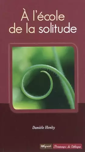 Couverture du produit · A l'école de la solitude