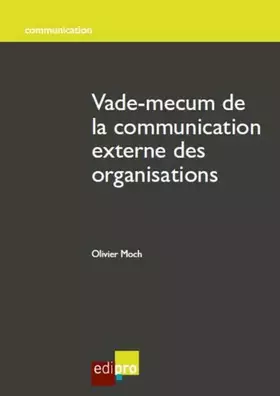 Couverture du produit · Vade-mecum de la communication externe des organisations