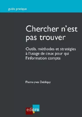 Couverture du produit · Chercher n'est pas trouver