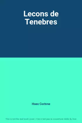 Couverture du produit · Lecons de Tenebres