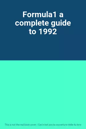 Couverture du produit · Formula1 a complete guide to 1992