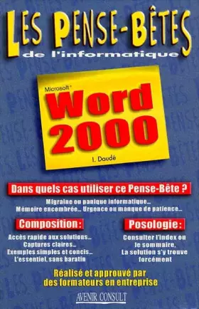 Couverture du produit · Word 2000
