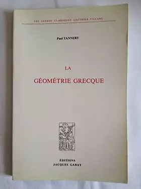 Couverture du produit · La géométrie grecque