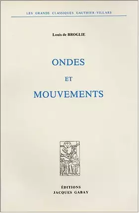 Couverture du produit · Ondes et mouvements