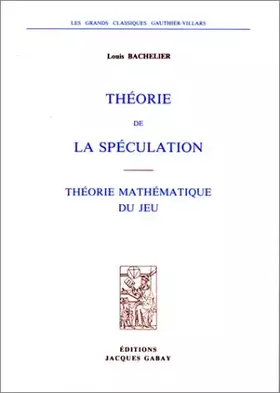 Couverture du produit · THEORIE DE LA SPECULATION
