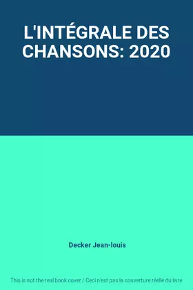 Couverture du produit · L'INTÉGRALE DES CHANSONS: 2020