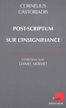 Couverture du produit · Post-Scriptum sur l'insignifiance