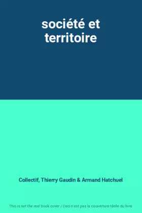 Couverture du produit · société et territoire
