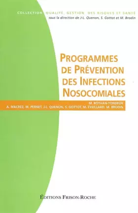 Couverture du produit · Programme de prévention des infections nosocomiales
