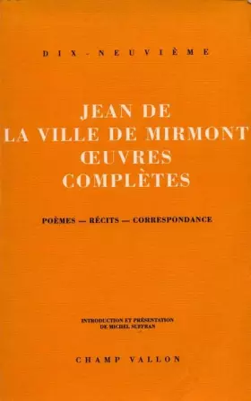 Couverture du produit · oeuvres complètes