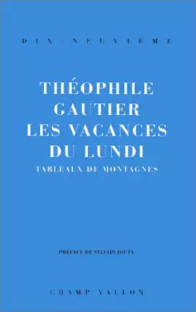 Couverture du produit · Les vacances du lundi
