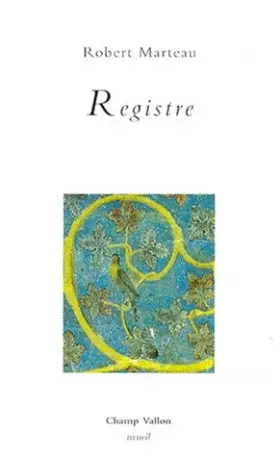 Couverture du produit · Registre