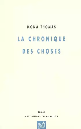 Couverture du produit · La Chronique des choses
