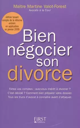 Couverture du produit · BIEN NEGOCIER SON DIVORCE