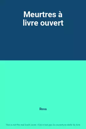 Couverture du produit · Meurtres à livre ouvert