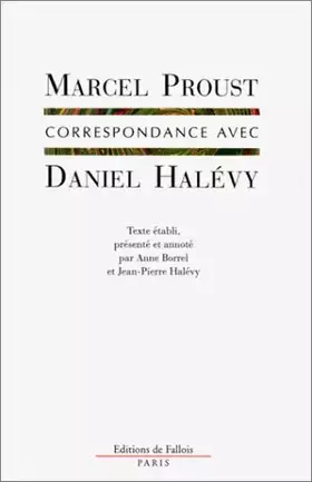 Couverture du produit · Correspondance avec Daniel Halévy