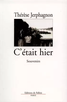Couverture du produit · C'était hier. Souvenirs