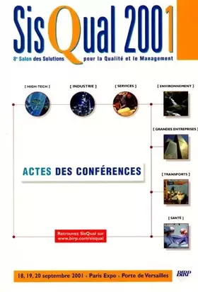Couverture du produit · Sisqual 2001. Actes Des Conferences