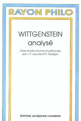 Couverture du produit · Wittgenstein analysé