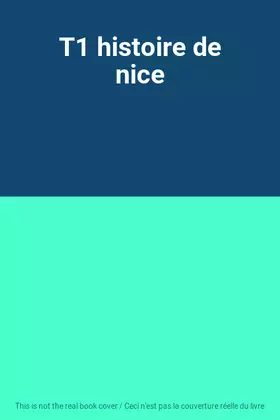 Couverture du produit · T1 histoire de nice