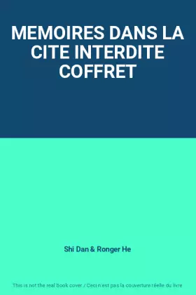 Couverture du produit · MEMOIRES DANS LA CITE INTERDITE COFFRET