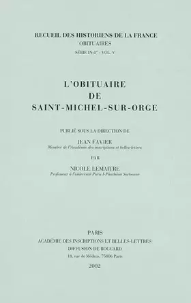 Couverture du produit · L'obituaire de Saint-Michel-sur-Orge