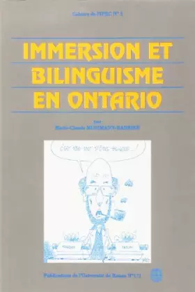 Couverture du produit · Immersion et bilinguisme en Ontario