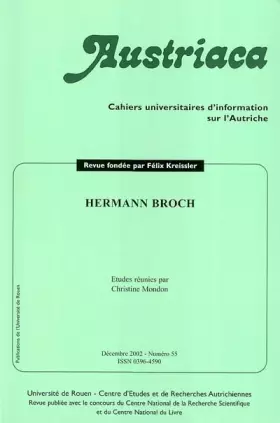 Couverture du produit · Austrisca nø55 : hermann broch