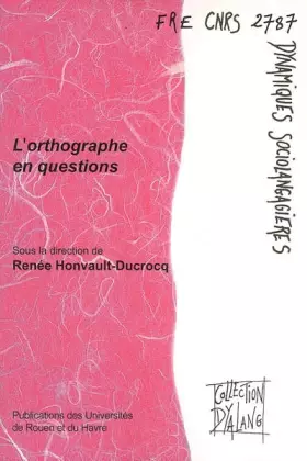 Couverture du produit · L'orthographe en questions