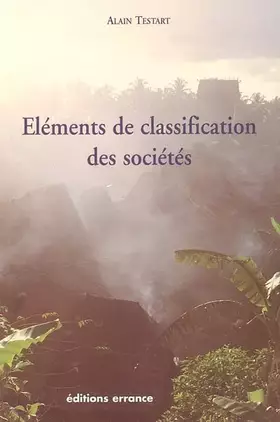 Couverture du produit · Eléments de classification des sociétés