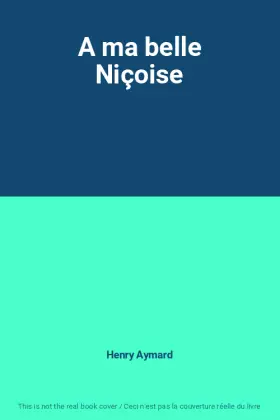 Couverture du produit · A ma belle Niçoise