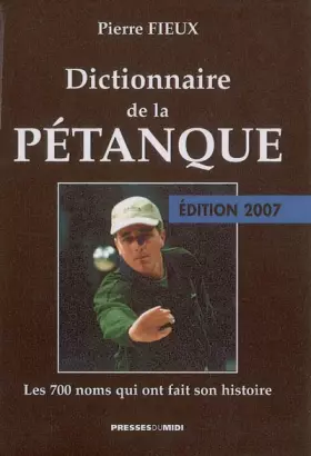 Couverture du produit · Dictionnaire de la pétanque