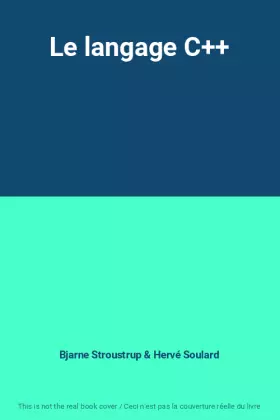 Couverture du produit · Le langage C++