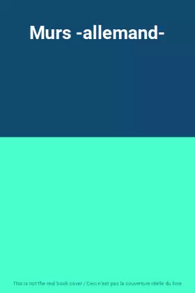 Couverture du produit · Murs -allemand-