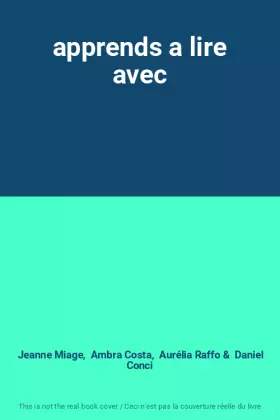 Couverture du produit · apprends a lire avec