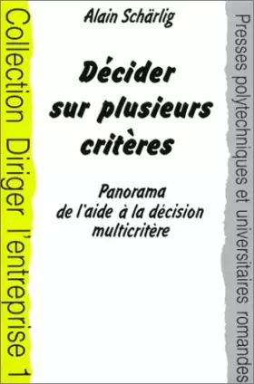 Couverture du produit · Décider sur plusieurs critères