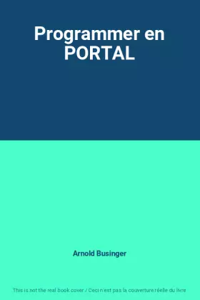Couverture du produit · Programmer en PORTAL